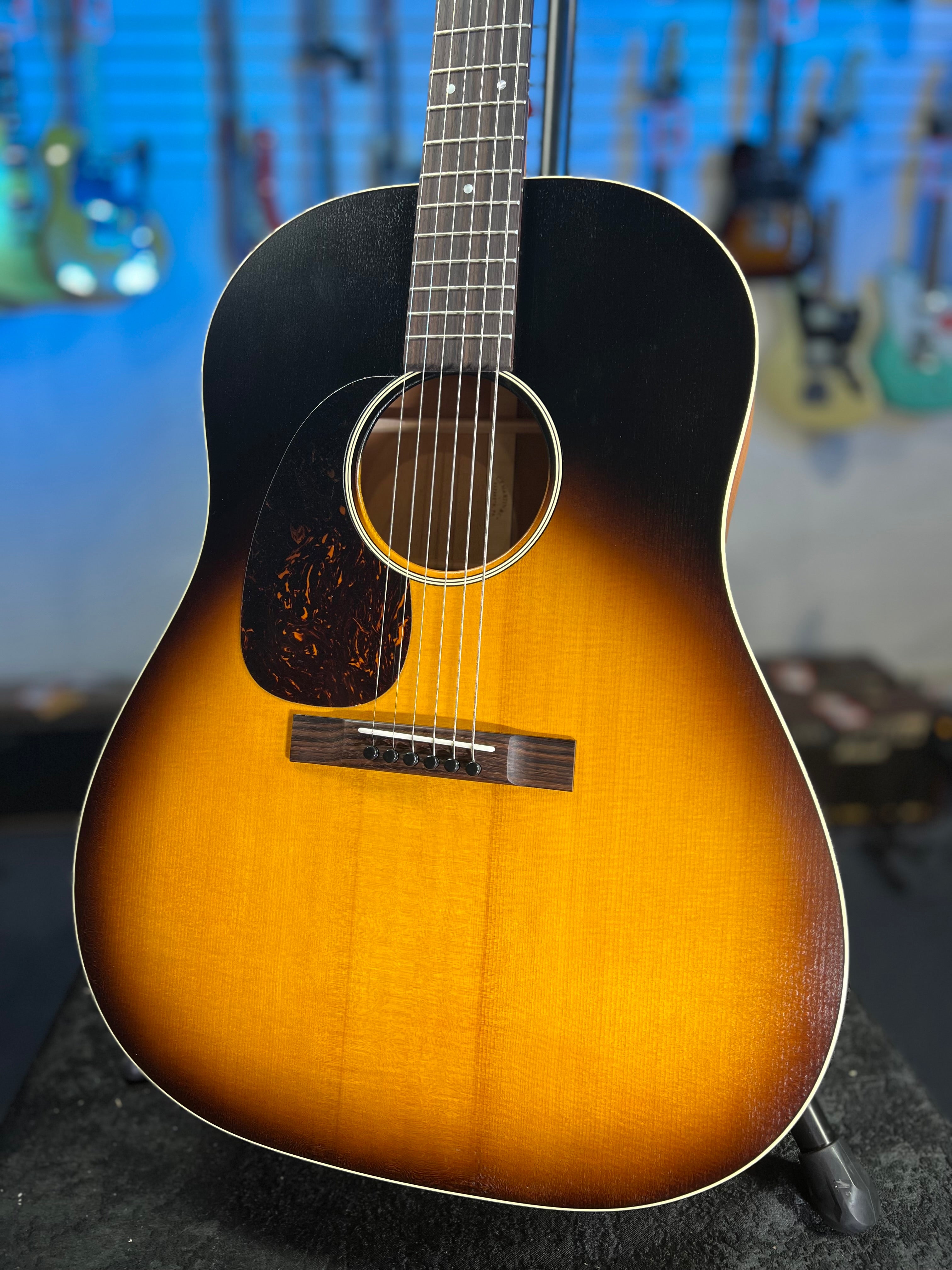 Martin DSS-17 Left-handed Acoustic Guitar - Whiskey Sunset Burst Auth Deal Free Ship! 758 GET PLEK’D!