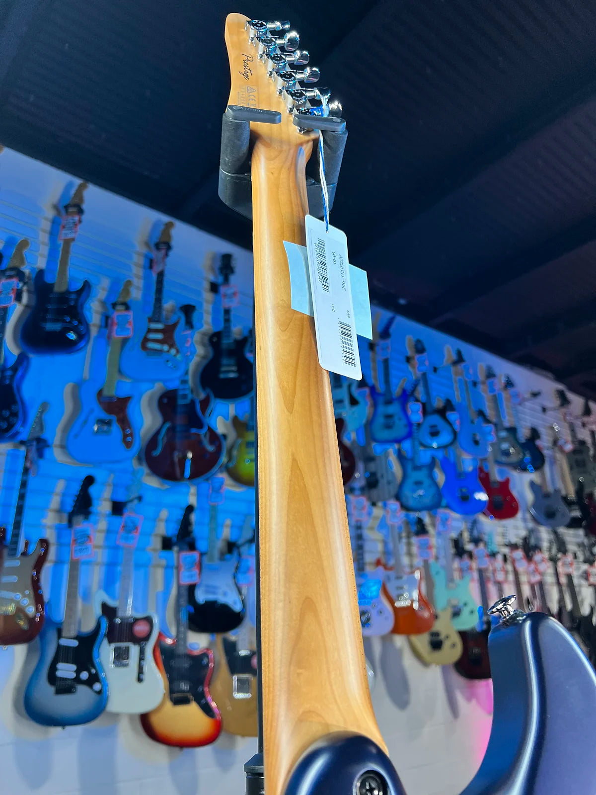 Ibanez Prestige AZ2203N Electric Guitar - Dark Tide Blue Flat with Ibanez Case, Get Plek'd! 047