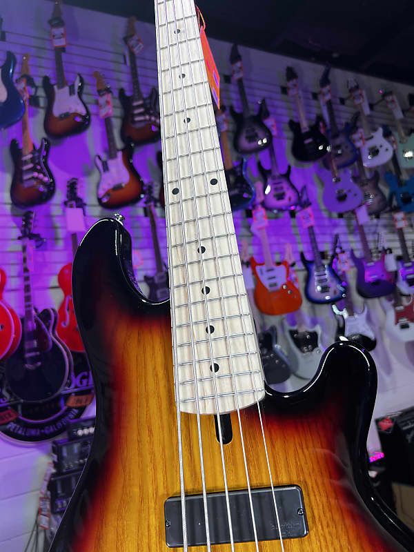 Lakland Skyline 55-01 Standard 5-string Bass Guitar - 3-Tone Sunburst with Maple Fingerboard Auth Dealer Free Ship! 396 GET PLEK’D!