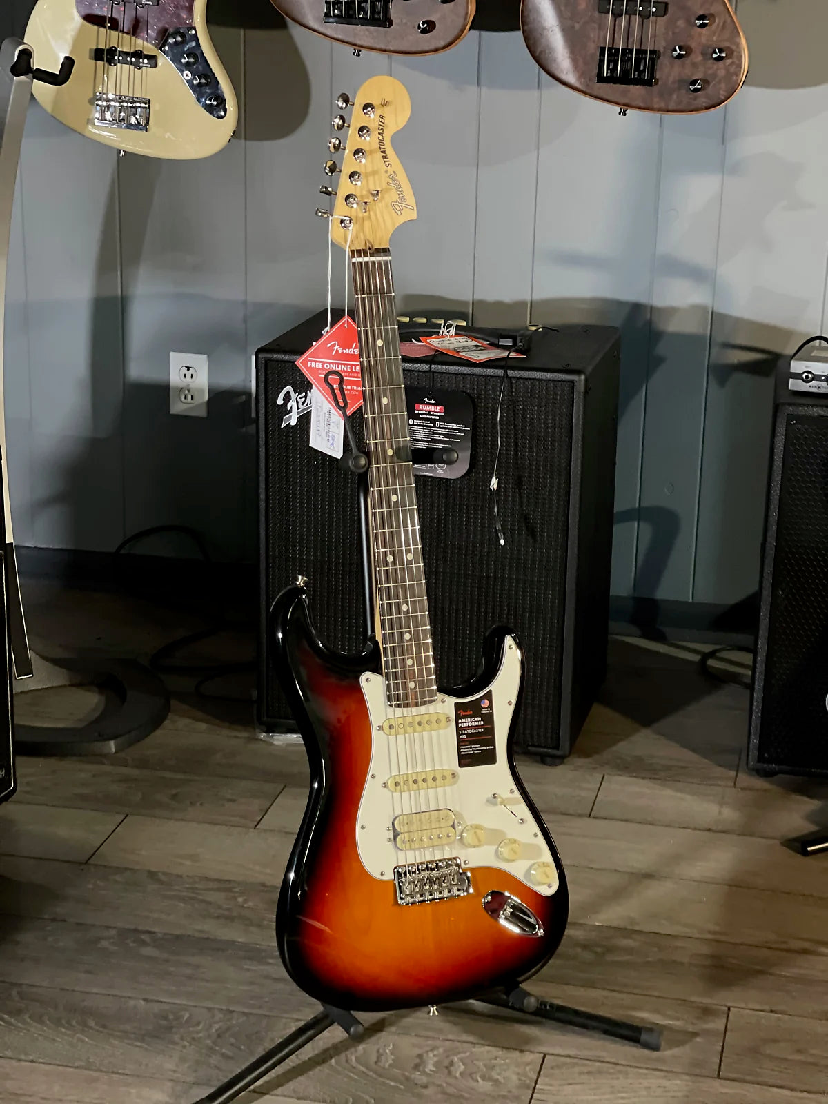 American Performer Stratocaster HSS Electric Guitar - 3 Tone Sunburst W/ Rosewood Fretboard #087