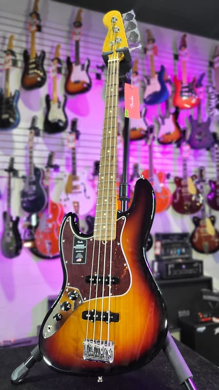 Fender American Professional II Jazz Bass Left-Handed 3 Color Sunburst Rosewood Fingerboard 451