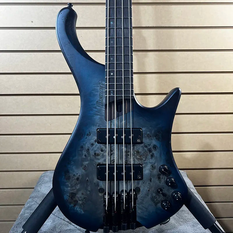 EHB Ergonomic Headless Bass Guitar - Cosmic Blue Starburst Flat #107