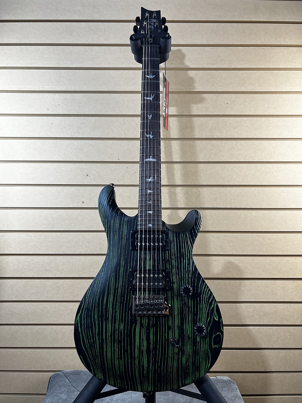 SE Sandblasted CE 24 Electric Guitar - Sandblasted Green, Limited Edition #089