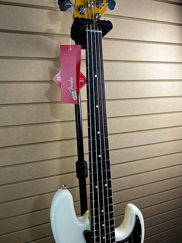 American Professional II Jazz Bass V - Olympic White w/Rosewood Fingerboard #676