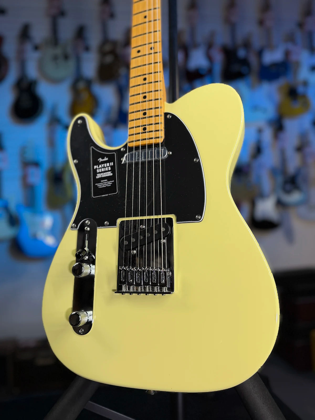 Fender Player II Telecaster Left-handed Electric Guitar - Hialeah Yellow with Maple Fingerboard GET PLEK'D! 286