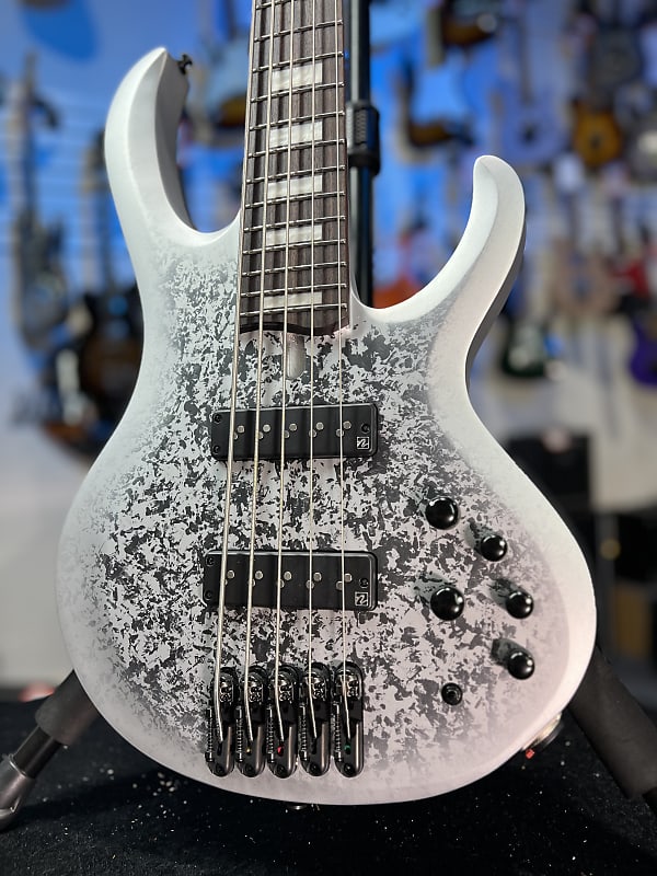 Ibanez 25th-anniversary BTB Standard 6-string Electric Bass - Silver Blizzard Matte GET PLEK'D! 988