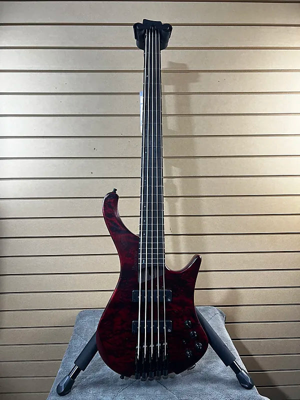 EHB Ergonomic Headless 5-string Bass Guitar - Stained Wine Red Low Gloss #914