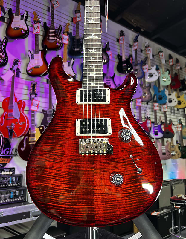 PRS Custom 24 with Pattern Thin Neck in *Custom Color* Red Tiger w/OHSC Auth Deal Free Shipping! #847 GET PLEK�D!