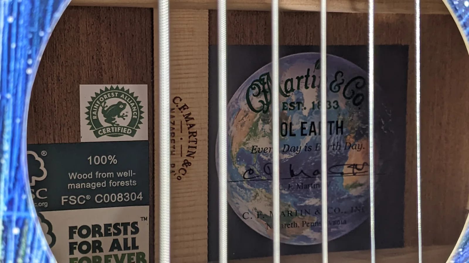 New Martin 00L Earth - Acoustic Guitar, Natura with Earth Graphic, Plek'd Free! 302