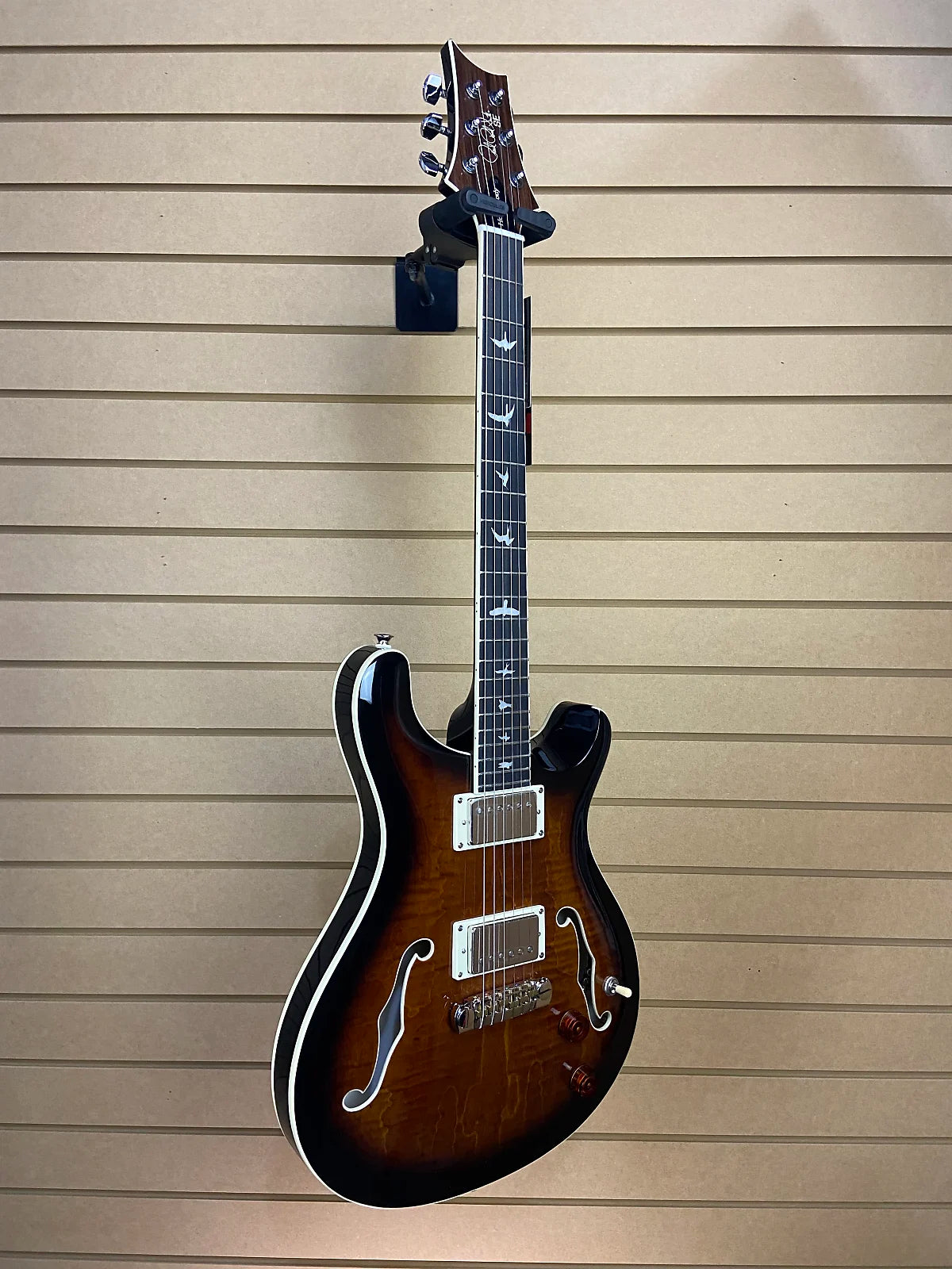 SE Hollowbody II Electric Guitar - Black Gold Burst #161