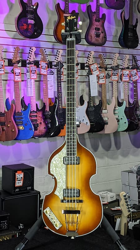 Hofner Left Handed Violin Bass 500 Sunburst w/ Case Authorized Dealer *FREE PLEK WITH PURCHASE*! 009