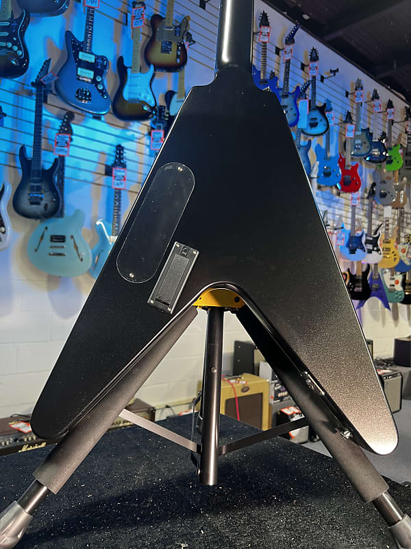 Epiphone Flying V Prophecy Electric Guitar - Aged Jet Black Metallic Auth Deal! 418 GET PLEK’D!