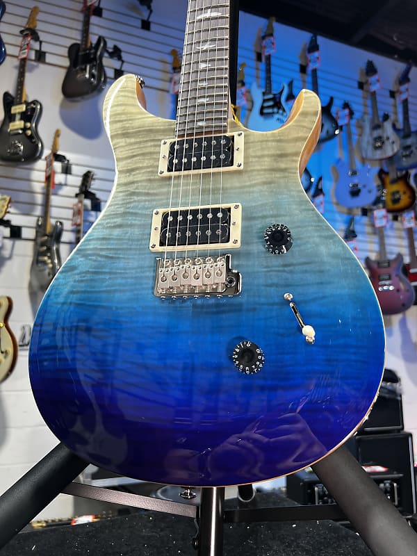 PRS SE Custom 24 Electric Guitar - Blue Fade Auth Deal Free Ship! 359