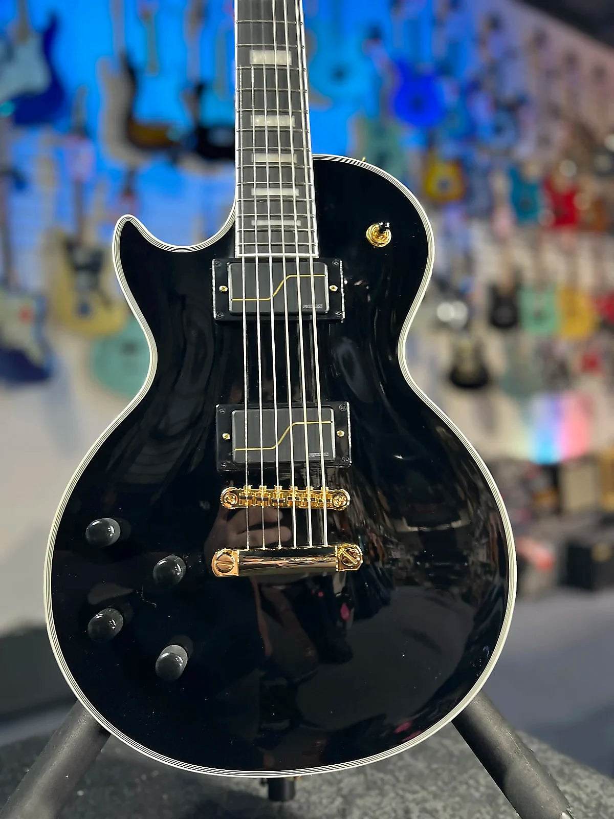 Epiphone Matt Heafy Les Paul Custom Origins - Left-handed Electric Guitar - Ebony, GET PLEK’D Free! 733