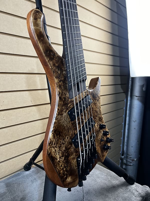 EHB Ergonomic Headless 6-string Multi-scale Bass Guitar - Antique Brown Stained Low Gloss #315