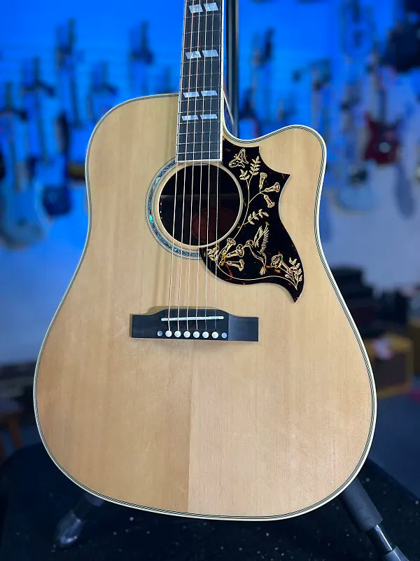 Epiphone Hummingbird Deluxe EC Acoustic-electric Guitar - Natural, w Soft Case, Get Plek'd Free! 162