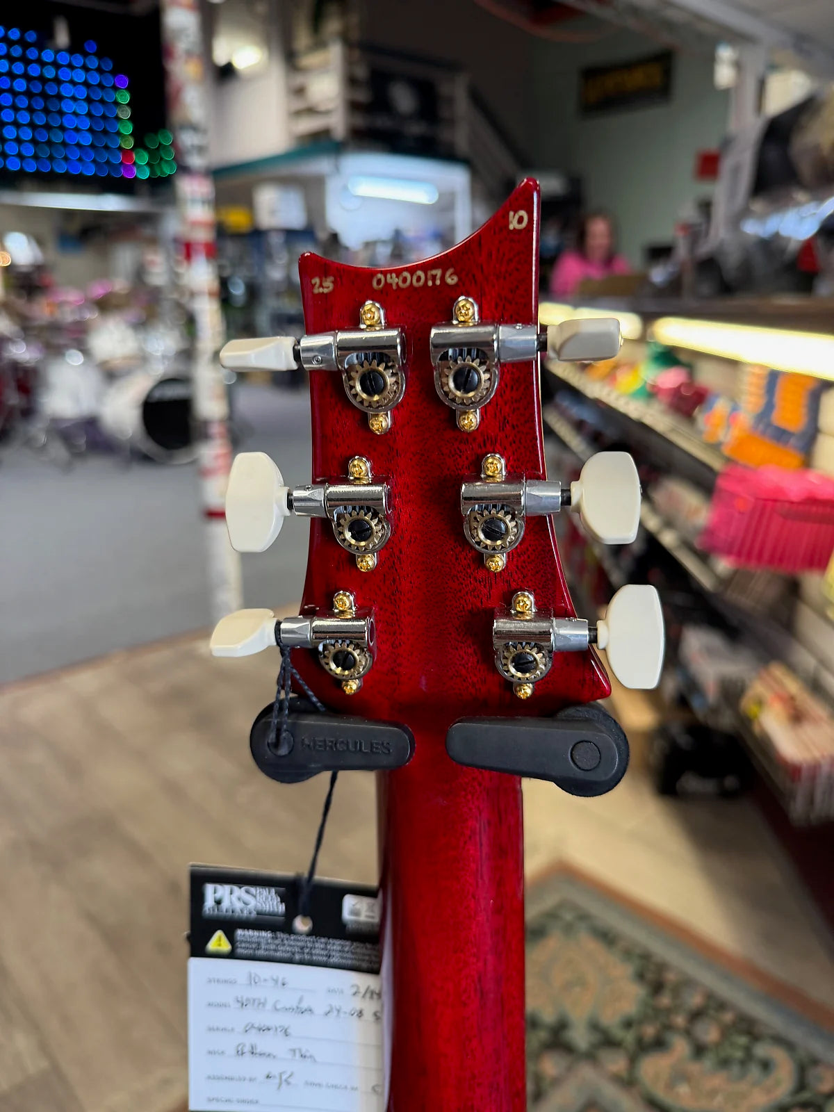 PRS Custom 24-08 Semi Hollow 40th Anniversary, Charcoal Cherry Burst #176