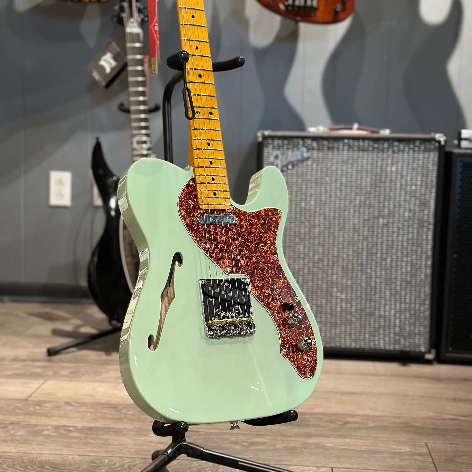 American Professional II Telecaster Thinline LTD - Transparent Surf Green W/Maple Neck #449