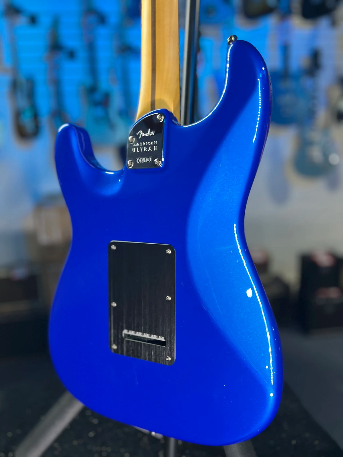 Fender American Ultra II Stratocaster HSS Electric Guitar - Noble Blue, Ebony Fingerboard, with Case, Free Ship 972