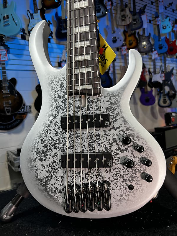 Ibanez 25th-anniversary BTB Standard 6-string Electric Bass - Silver Blizzard Matte GET PLEK'D! 338