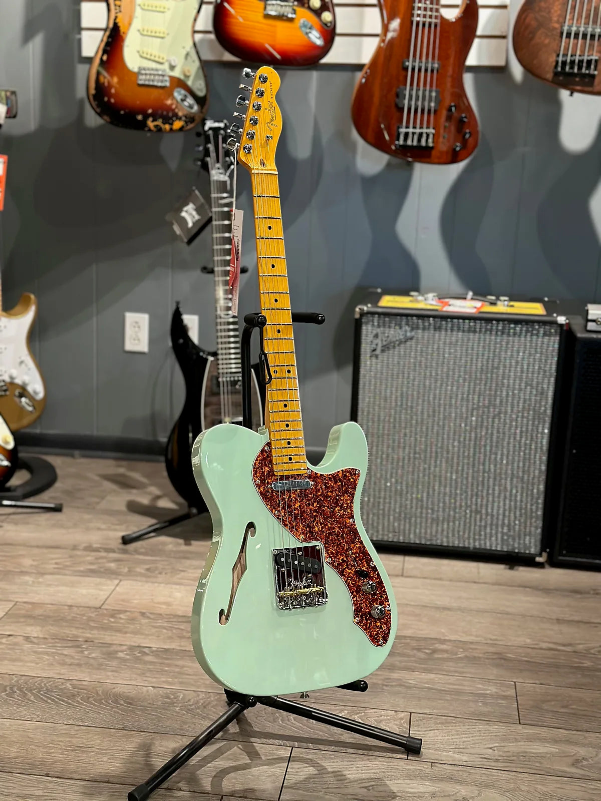 American Professional II Telecaster Thinline LTD - Transparent Surf Green W/Maple Neck #449