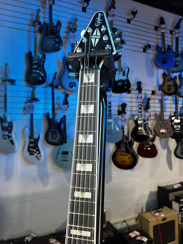 Epiphone Flying V Prophecy Electric Guitar - Aged Jet Black Metallic Auth Deal! 418 GET PLEK’D!