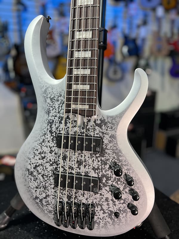 Ibanez 25th-anniversary BTB Standard 6-string Electric Bass - Silver Blizzard Matte GET PLEK'D! 988