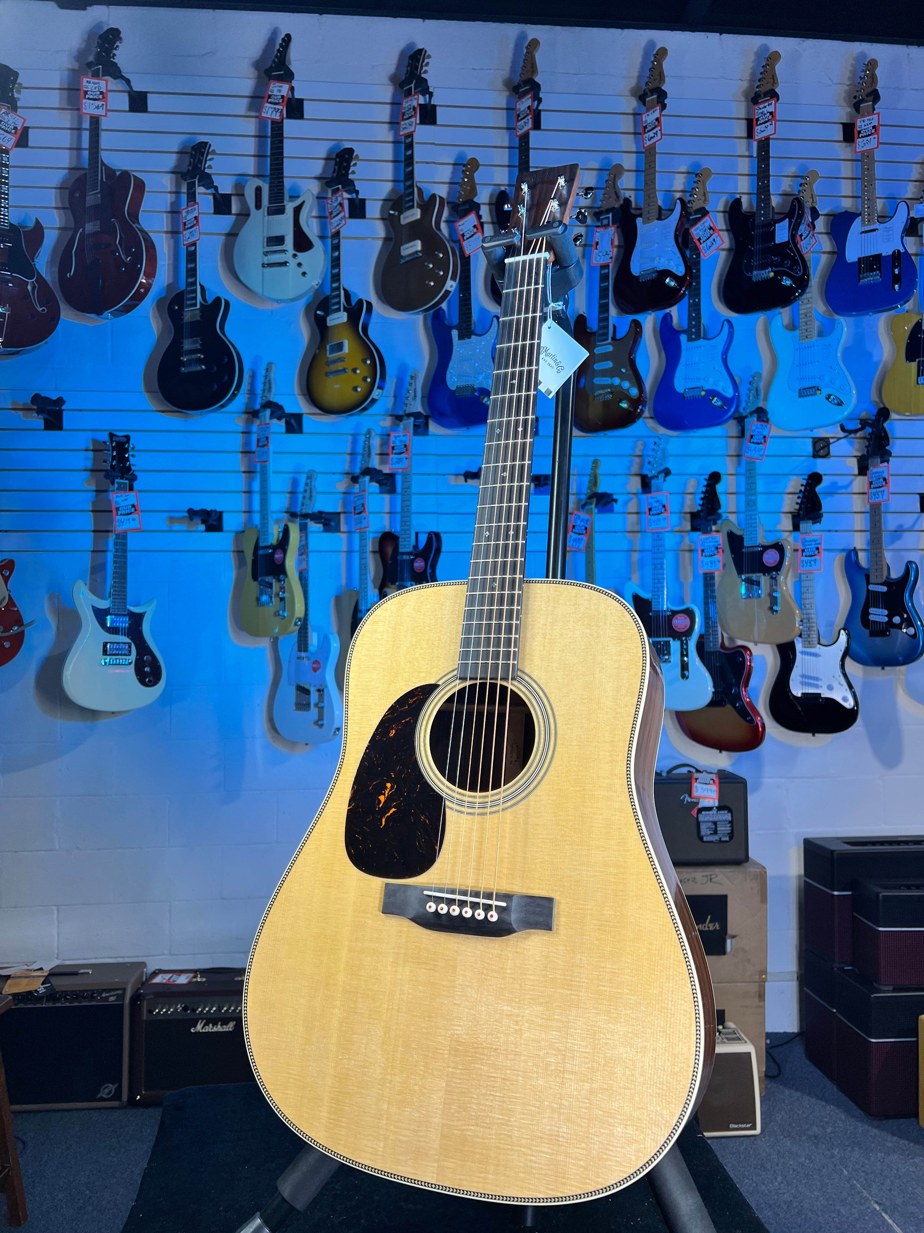 Martin HD-28L Lefty Standard Series Acoustic Guitar Natural with Aging Toner (2025) 466!
