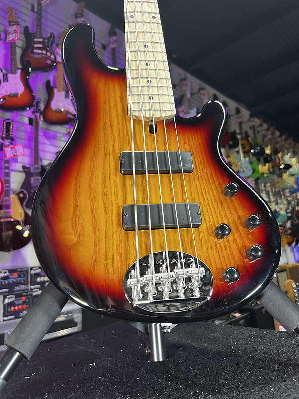 Lakland Skyline 55-01 Standard 5-string Bass Guitar - 3-Tone Sunburst with Maple Fingerboard Auth Dealer Free Ship! 396 GET PLEK’D!