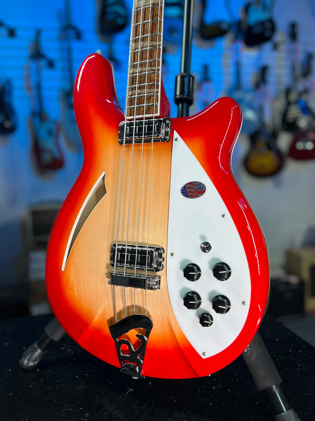 Rickenbacker 4005V 2024 - Fireglo w RIC Vintage Style Case, Auth Dealer, Free Ship 675