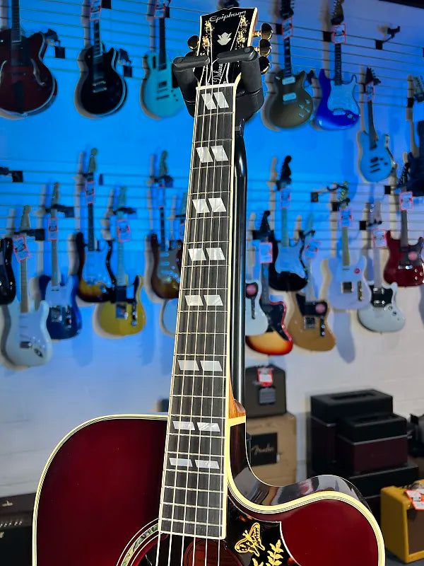 Epiphone Hummingbird Deluxe EC Acoustic-electric Guitar - Autumn Burst, w Soft Case, Get Plek'd Free! 867