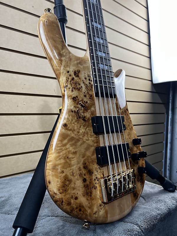 Euro 5 LX Bass Guitar - Poplar Burl Natural Gloss #268