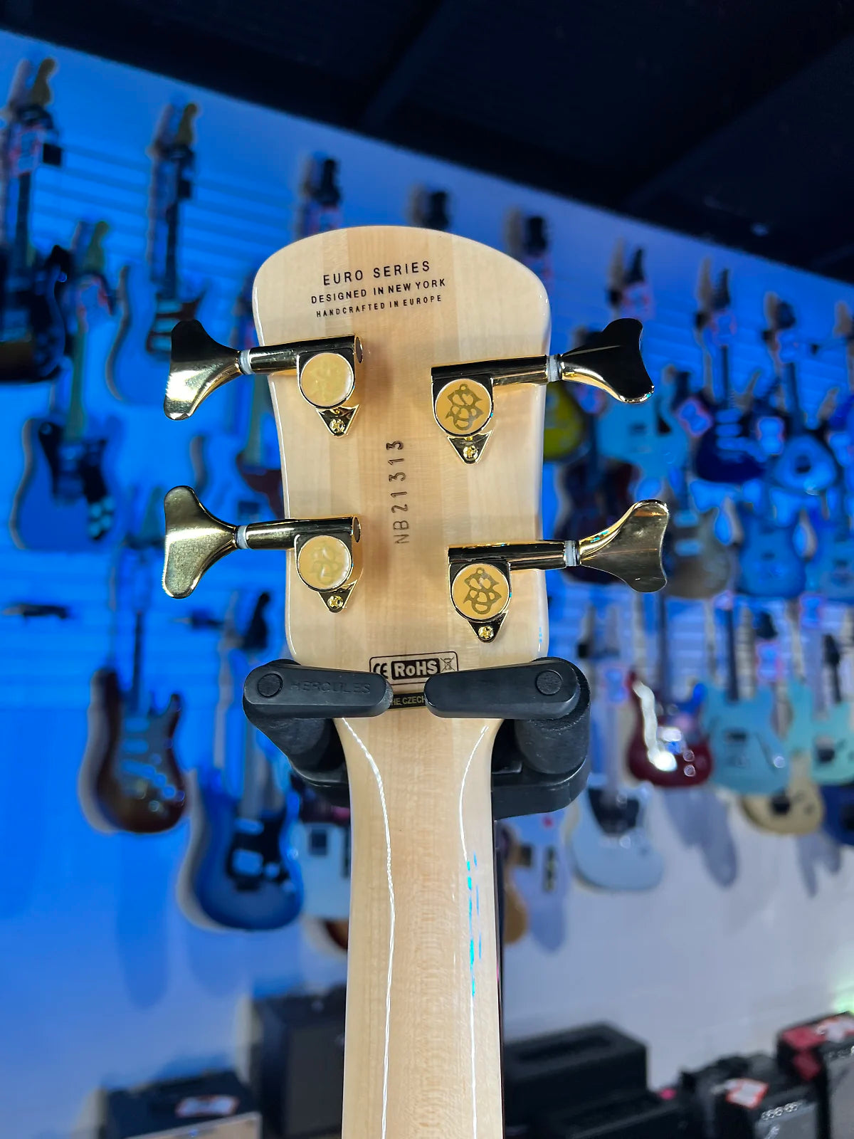 Spector Euro 4 LX Left Handed Bass Guitar - Poplar Burl Natural Gloss, Lefty, w Spector Bag, Get Plek'd Free! 313