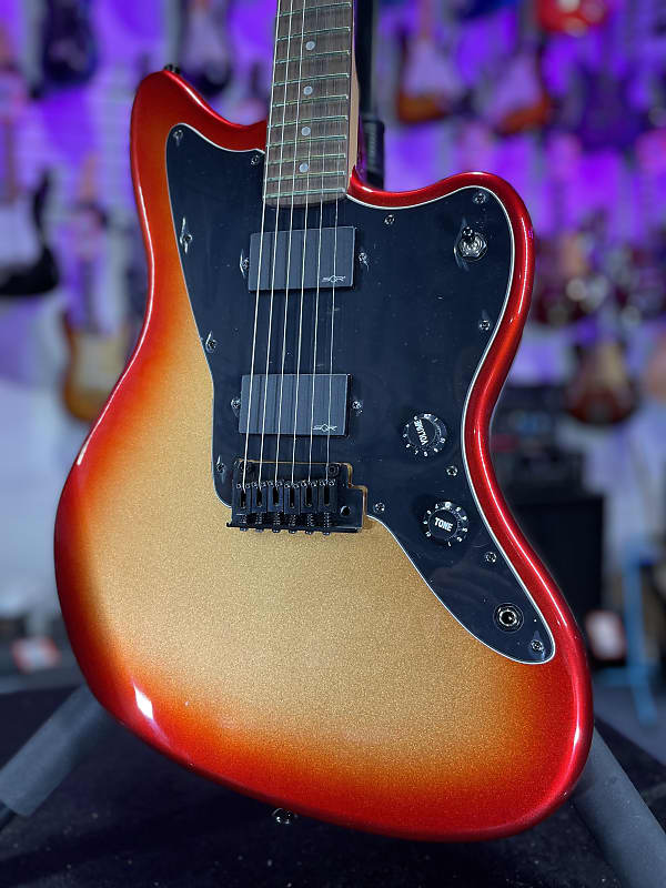 Squier Contemporary Active Jazzmaster HH Electric Guitar - Sunset Metallic *FREE PLEK WITH PURCHASE*! 734