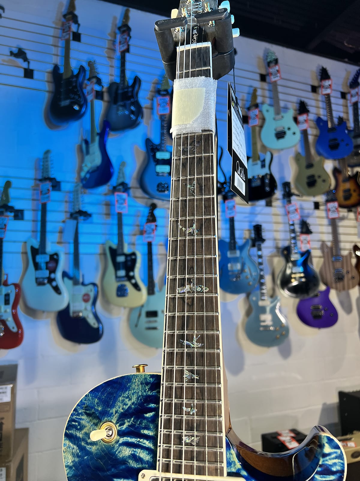 PRS Wood Library McCarty Singlecut 594, Quilt Top, River Blue, Ziricote Fingerboard, Paisley Case, Signature Dealer 454