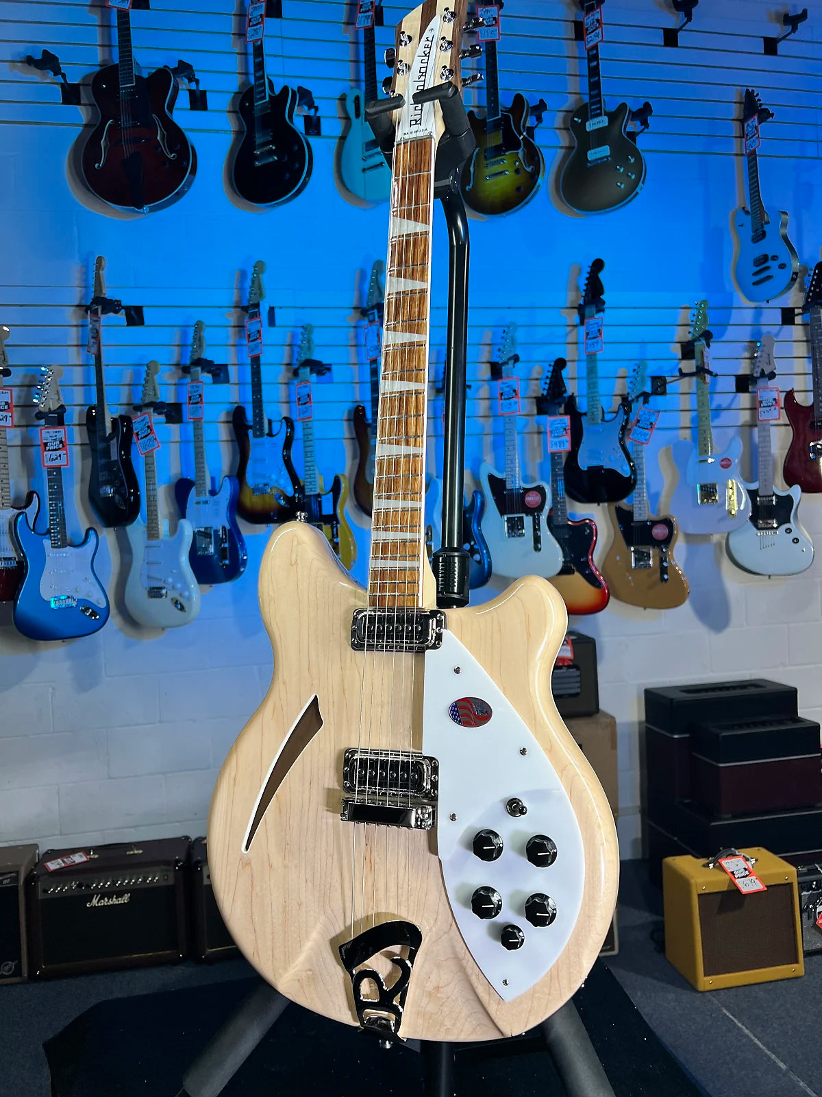 New Rickenbacker 360 Mapleglo Electric Guitar w/ OHSCase, Free Ship, Auth Dealer 360MG 770