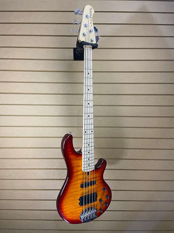 Skyline 55-02 Deluxe Bass Guitar - Honey Burst with Maple Fingerboard #937