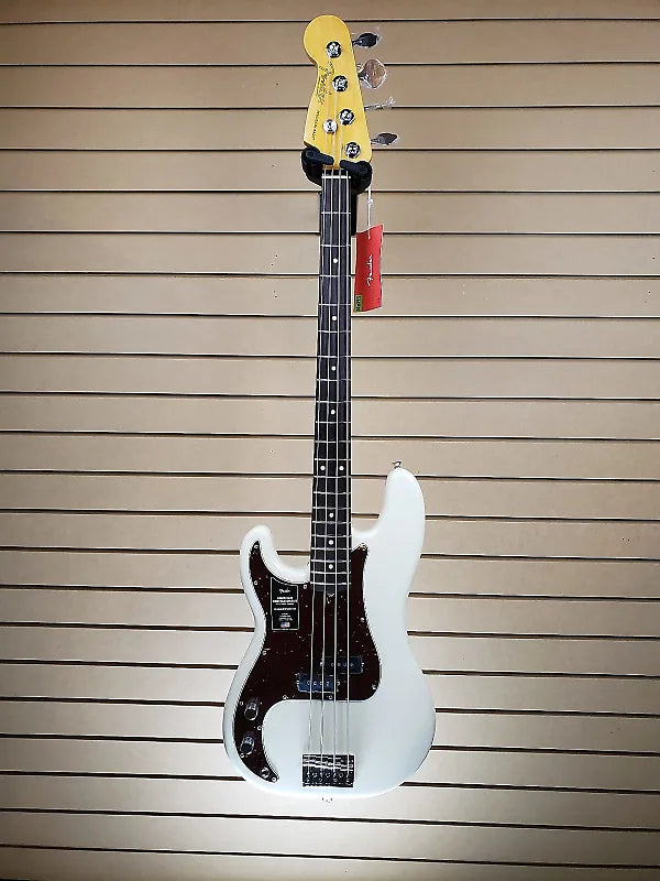 American Professional II Precision Bass Left-Handed - Olympic White w/Rosewood Fretboard #281