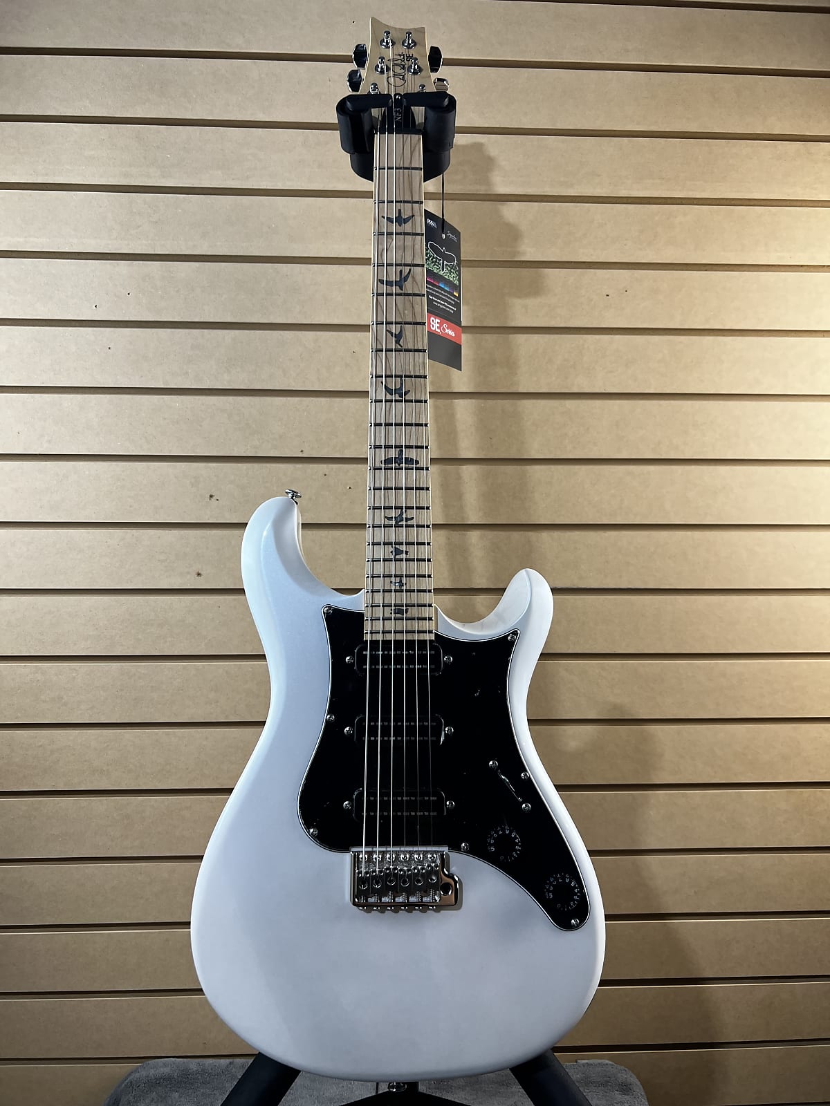 SE NF 3 Electric Guitar - Pearl White with Maple Fingerboard #957