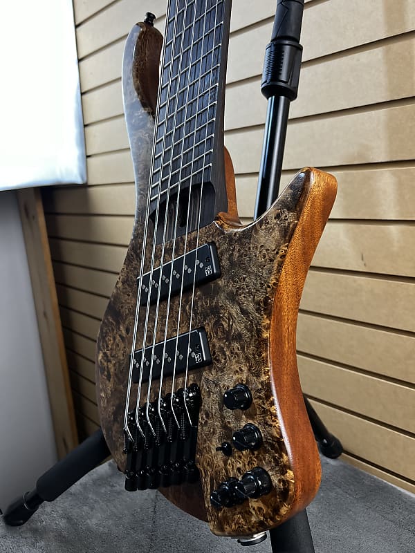 EHB Ergonomic Headless 6-string Multi-scale Bass Guitar - Antique Brown Stained Low Gloss #105