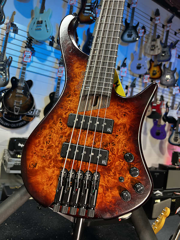 Ibanez EHB Ergonomic Headless 5-string Bass Guitar - Dragon Eye Burst Low Gloss GET PLEK'D! 422