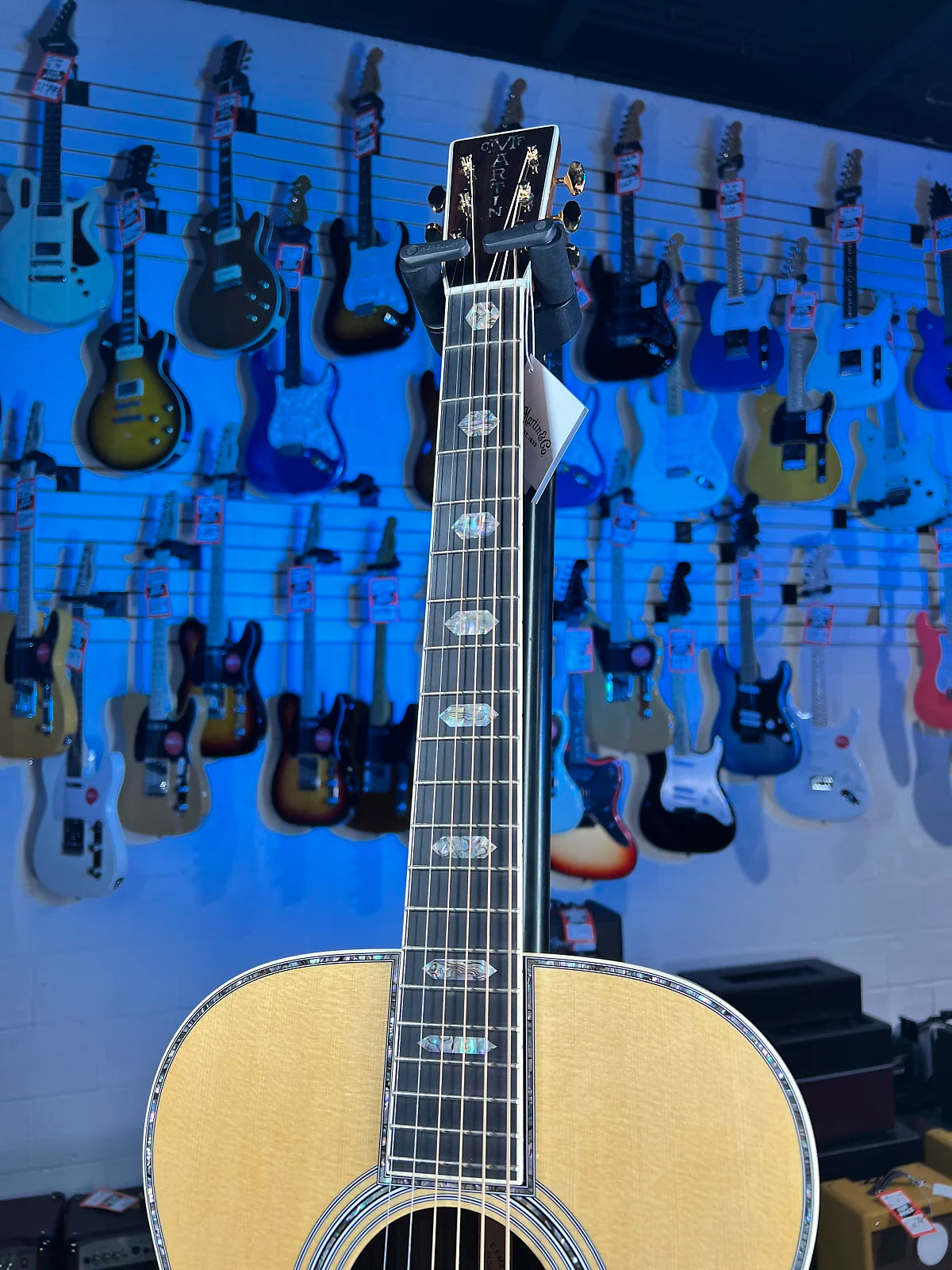 Martin OM-45 Left-Handed Standard Series Acoustic Guitar OM45L - Natural with Aging Toner, Get Plek'd Free 987
